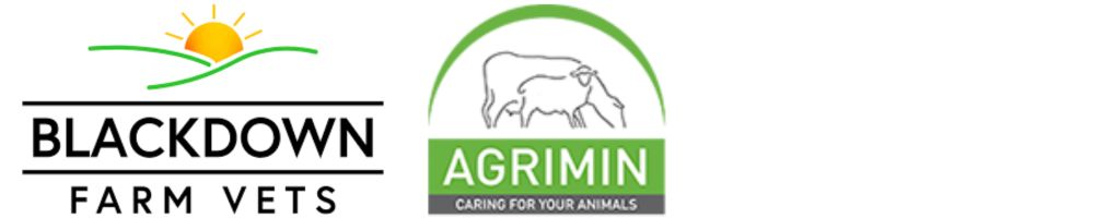 Company logos of Blackdown Farm Vets and Agrimin
